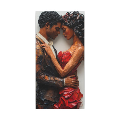 Telepathic Tryst | Premium Impasto-Style Canvas Print  (Multi-Size)