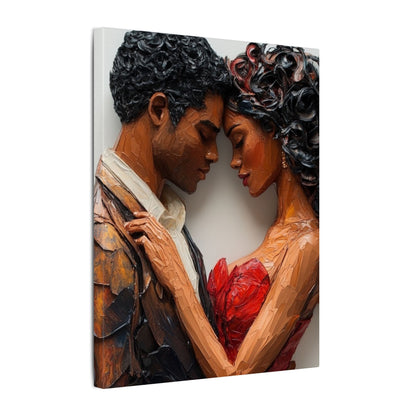 Telepathic Tryst | Premium Impasto-Style Canvas Print  (Multi-Size)