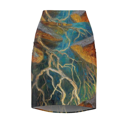 Ethereal Roots Pencil Skirt