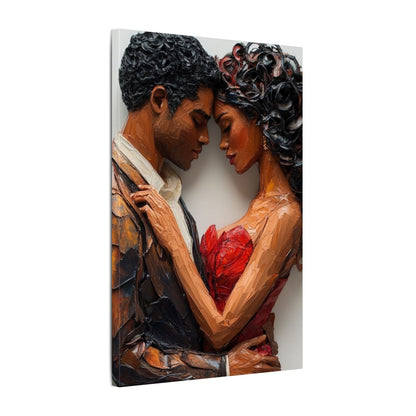 Telepathic Tryst | Premium Impasto-Style Canvas Print  (Multi-Size)