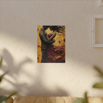 Danza de la Rosa | Premium Impasto-Style Canvas Print (Multi-Size)