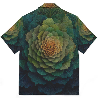 Shirt with a floral pattern on a white background