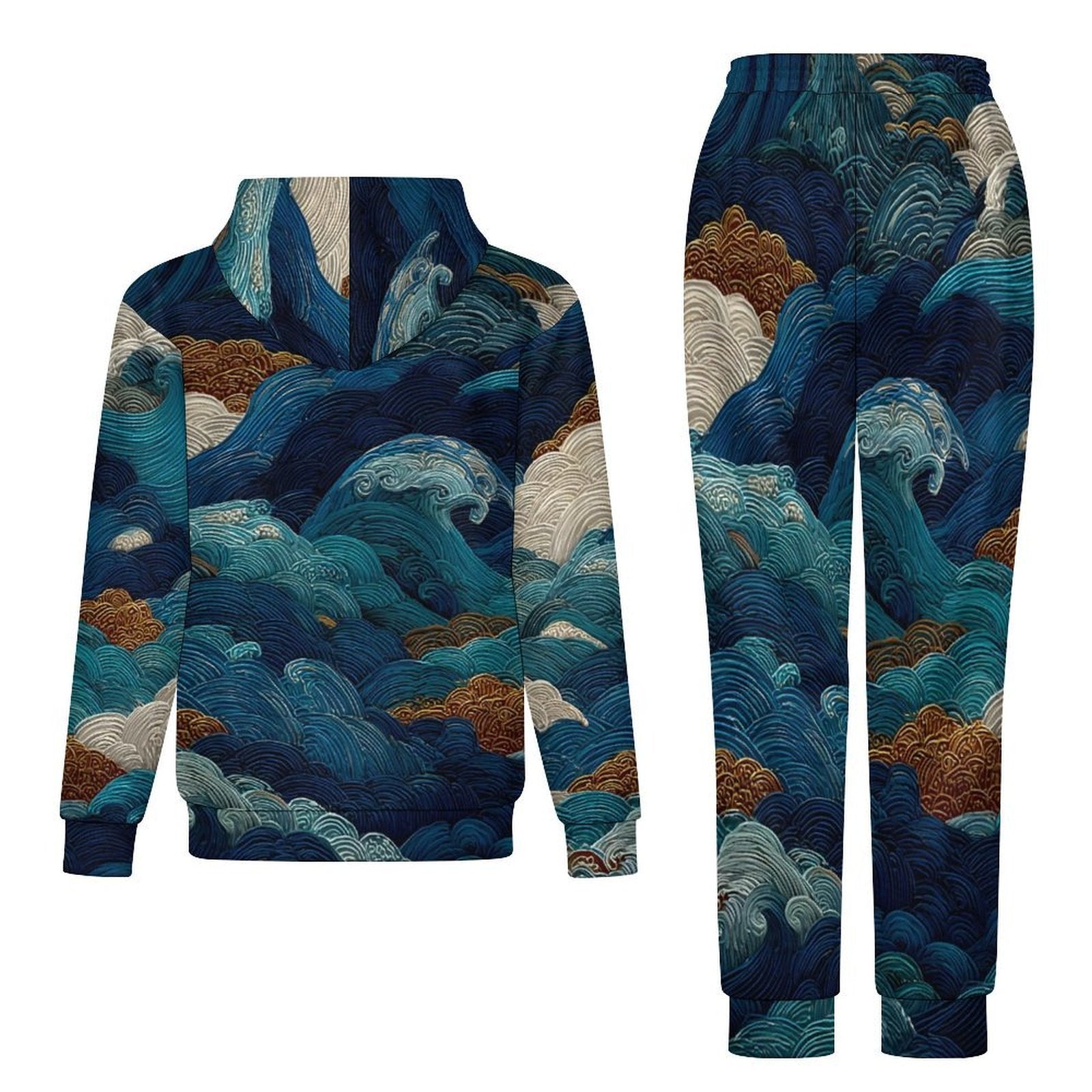 Men's Casual Hoodie Tracksuit Two-Piece Outfit