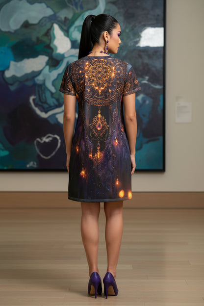 Luminous Dream Catcher T-Shirt Dress