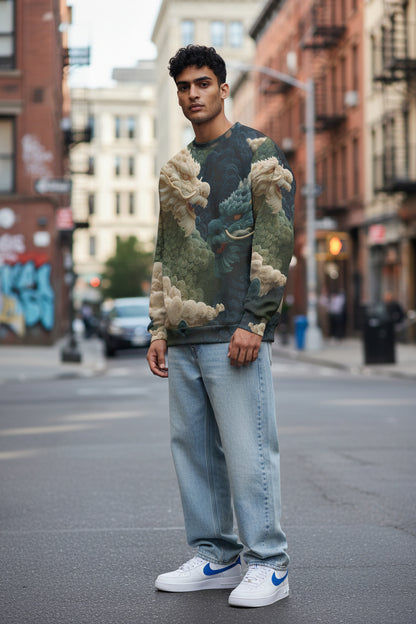 Celestial Indigo Dragon Unisex Sweatshirt