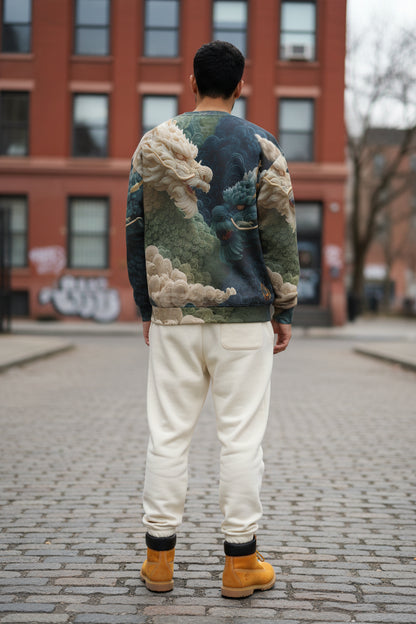 Celestial Indigo Dragon Unisex Sweatshirt