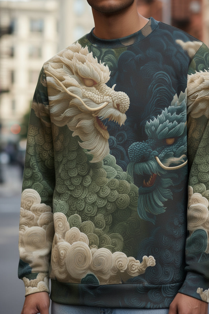 Celestial Indigo Dragon Unisex Sweatshirt