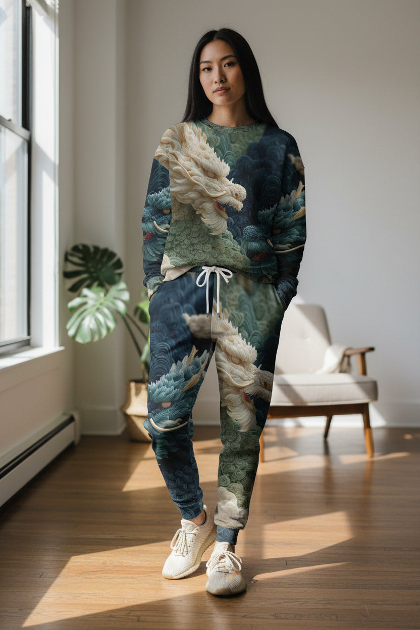 Celestial Indigo Dragon Unisex Joggers