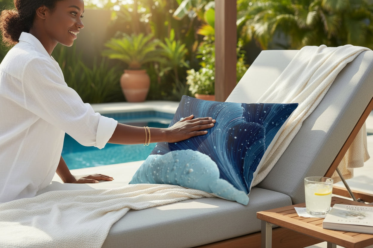Ocean Waves Accent Pillow