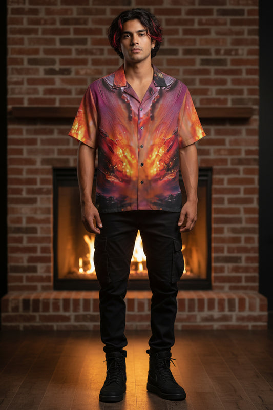 Obsidian Flame Button-Up Shirt