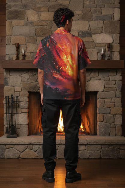 Obsidian Flame Button-Up Shirt