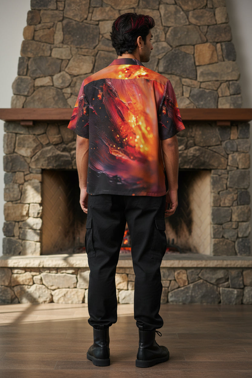 Obsidian Flame Button-Up Shirt