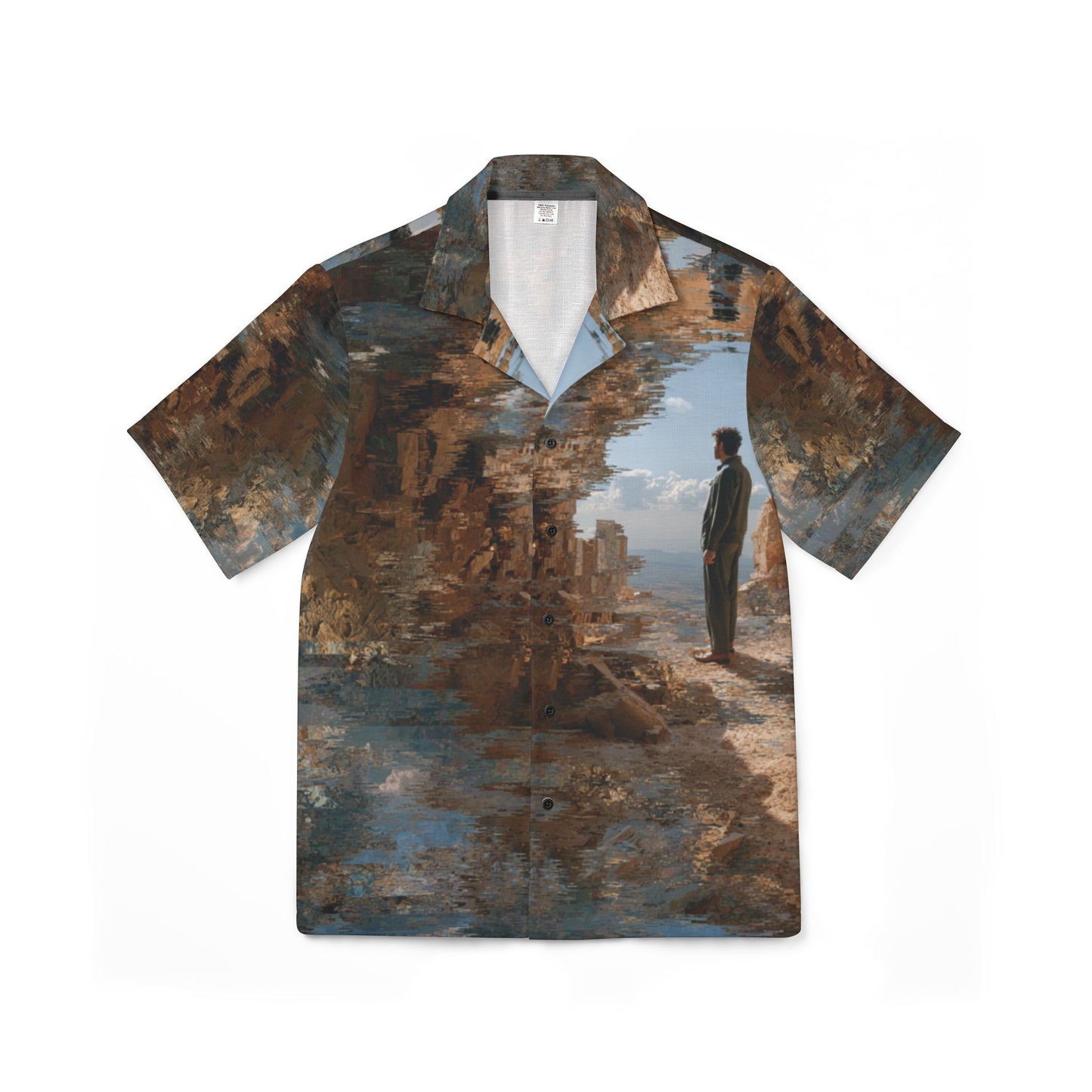 Finding Peace – Graphic Button-Up Shirt
