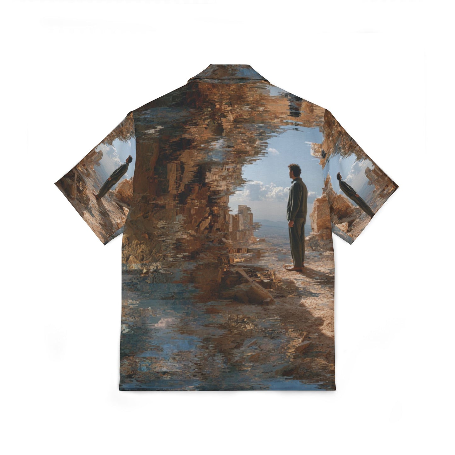 Finding Peace – Graphic Button-Up Shirt
