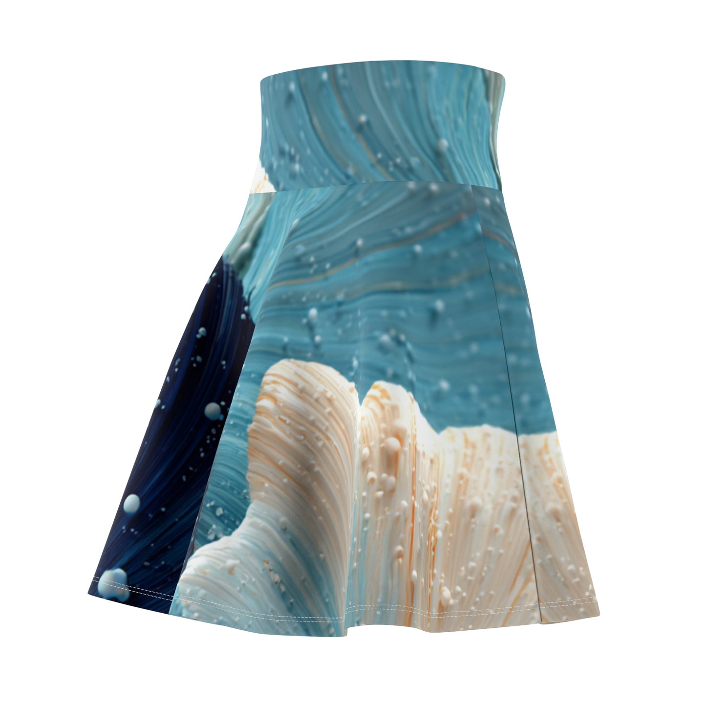 Ocean Waves Skater Skirt