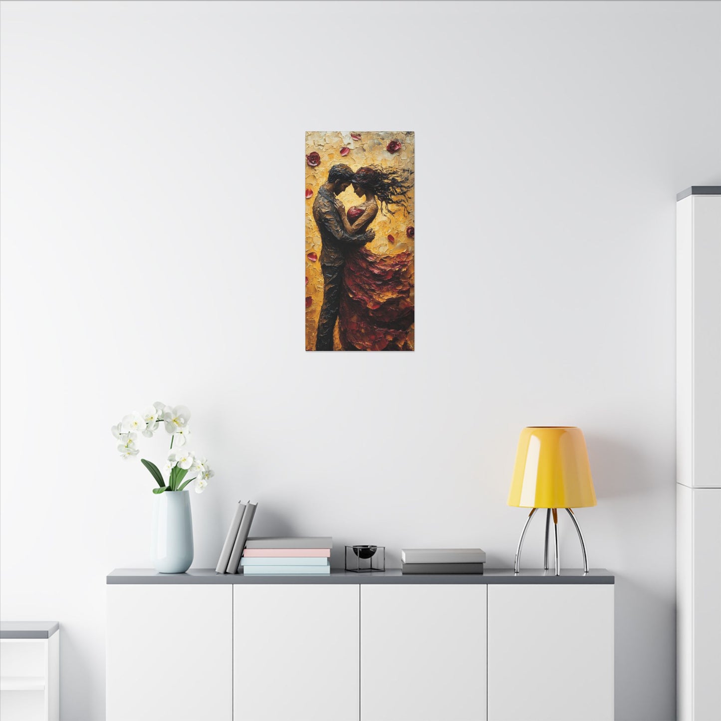 Danza de la Rosa | Premium Impasto-Style Canvas Print (Multi-Size)