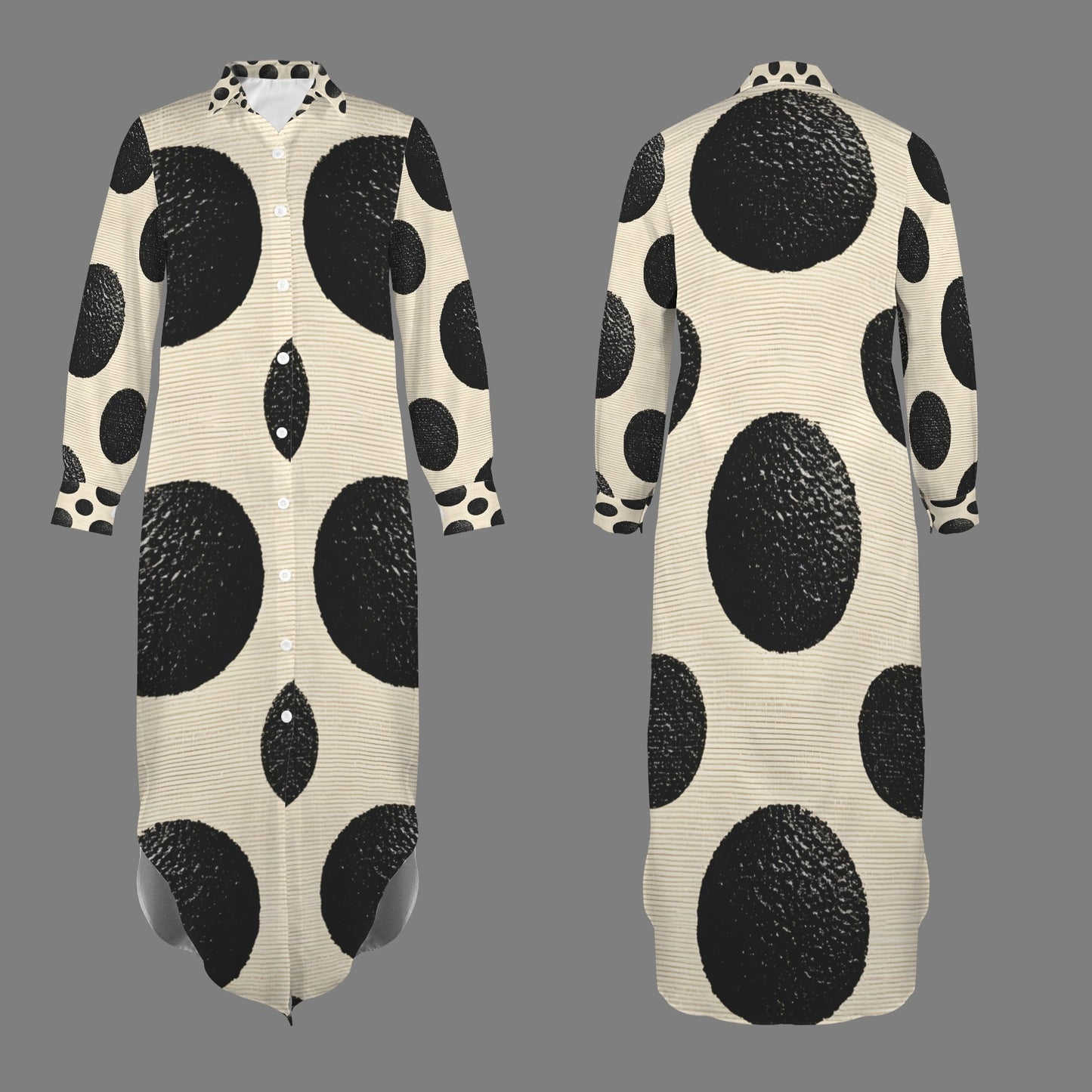 B&W Polka Dots Long Sleeve