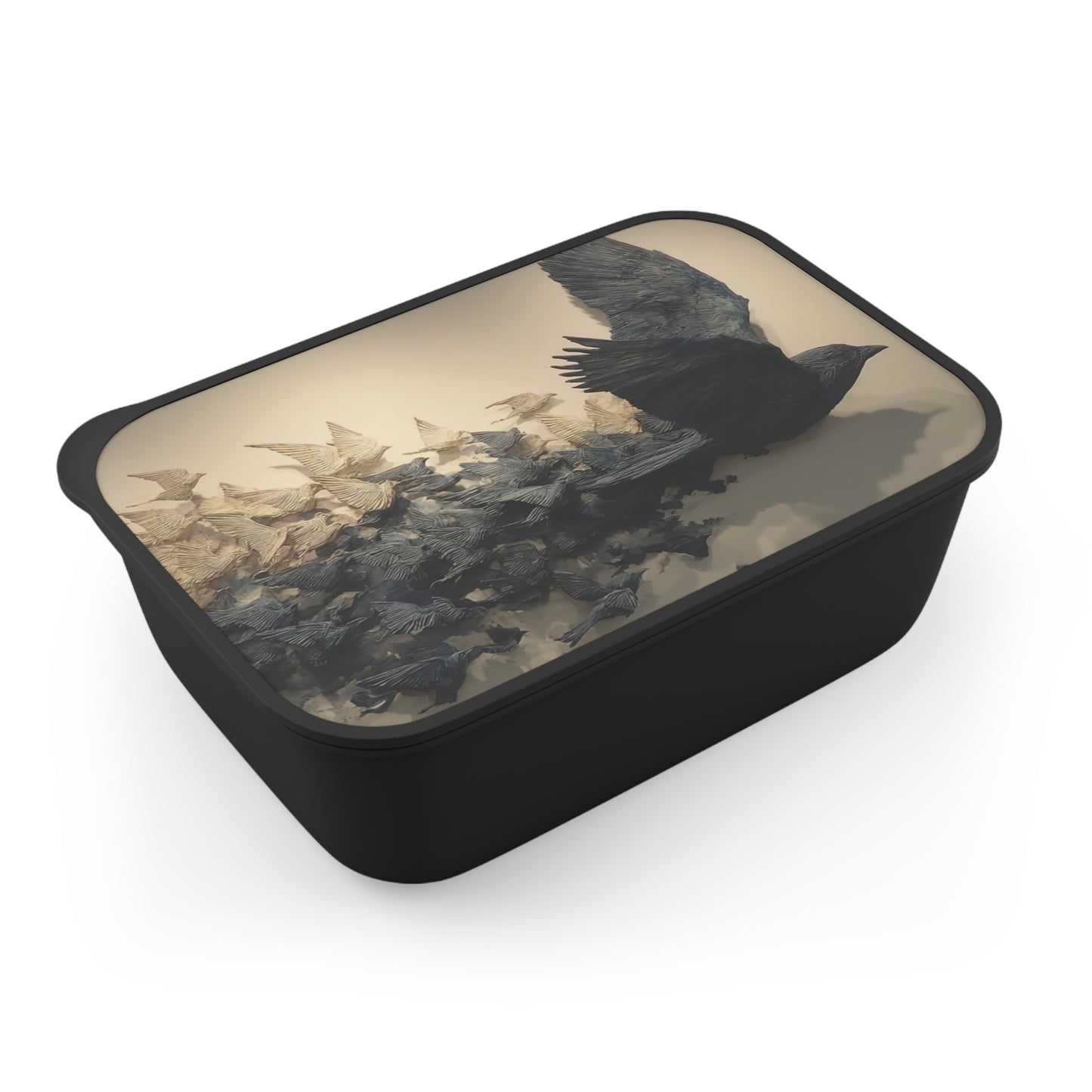 Shadow Flight Bento Box — PLA Lunch Box with Utensils