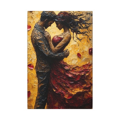 Danza de la Rosa | Premium Impasto-Style Canvas Print (Multi-Size)