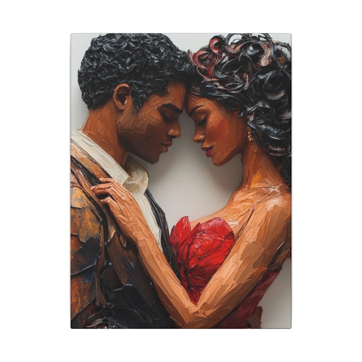 Telepathic Tryst | Premium Impasto-Style Canvas Print  (Multi-Size)
