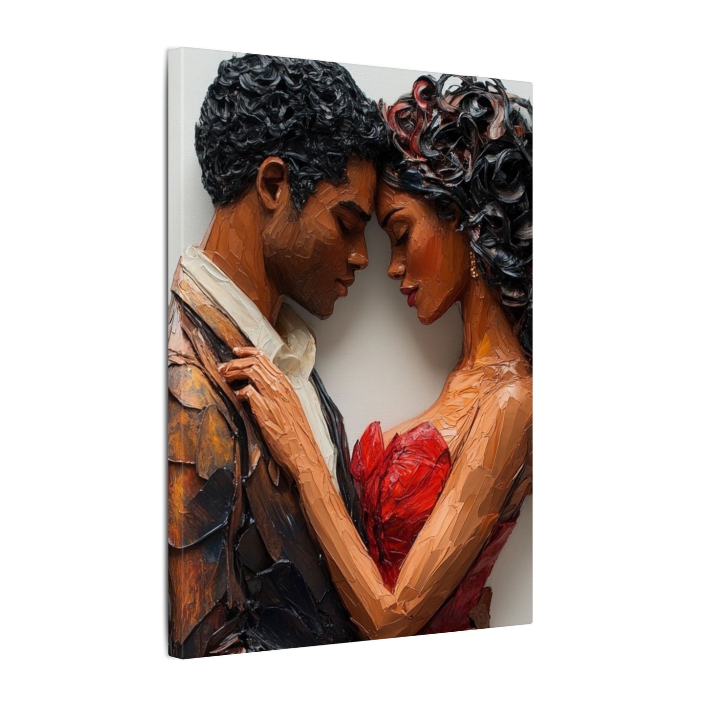 Telepathic Tryst | Premium Impasto-Style Canvas Print  (Multi-Size)
