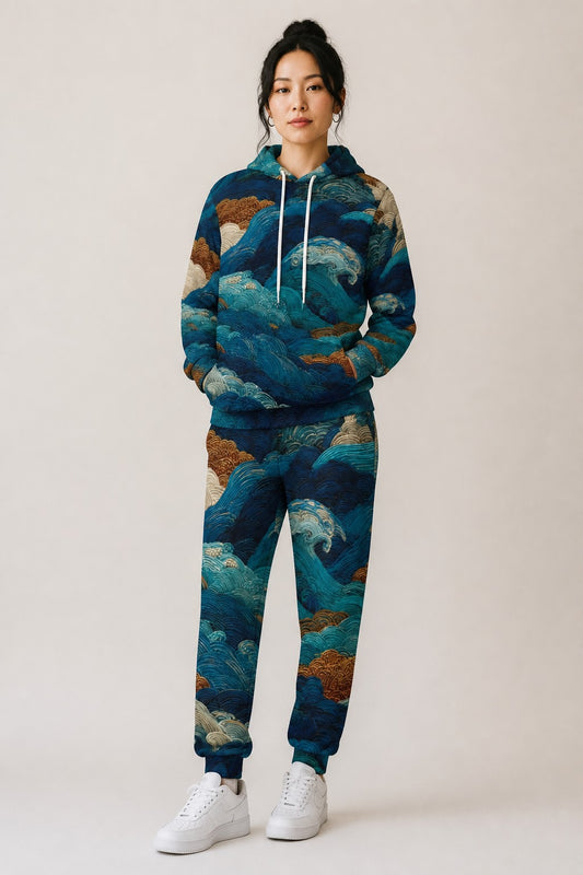 Water Waves Unisex Hoodie & Jogger Set