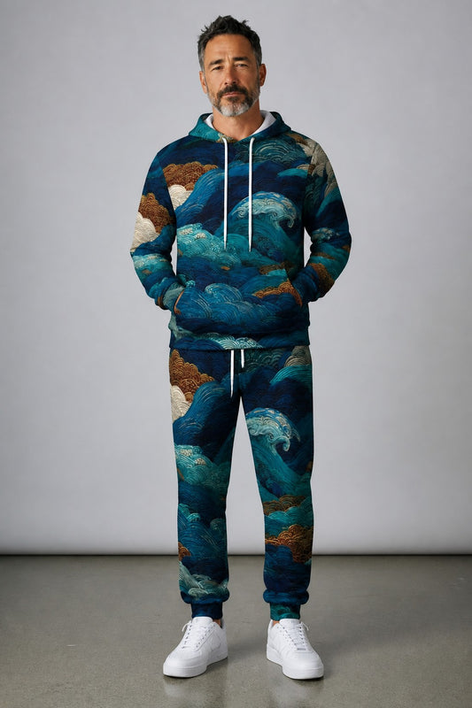 Water Waves Unisex Hoodie & Jogger Set