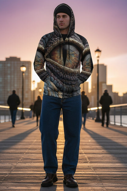 Dragon Eyes Zip-Up Hoodie Jacket