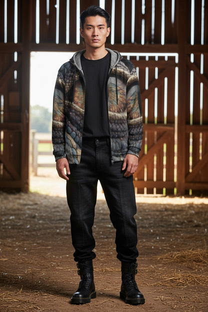 Dragon Eyes Zip-Up Hoodie Jacket