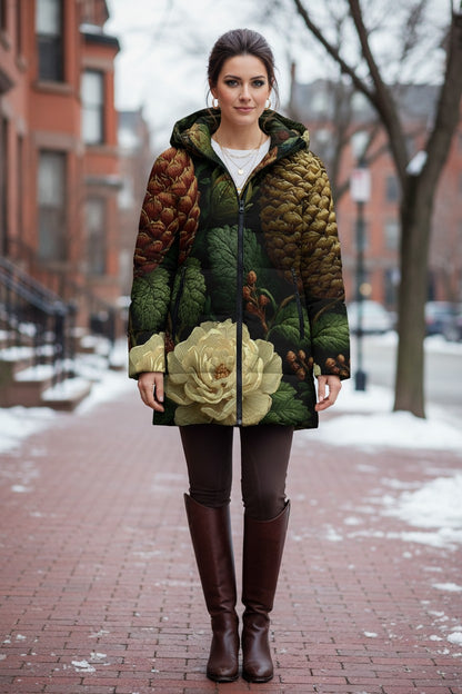 Winter Forest Hooded Puffer Coat
