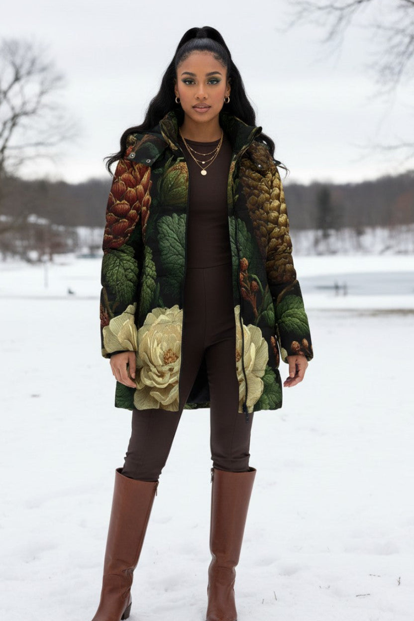 Winter Forest Hooded Puffer Coat