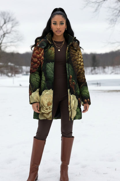 Winter Forest Hooded Puffer Coat