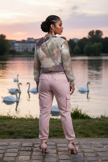 Swan Ballerina Lightweight Bomber Jacket