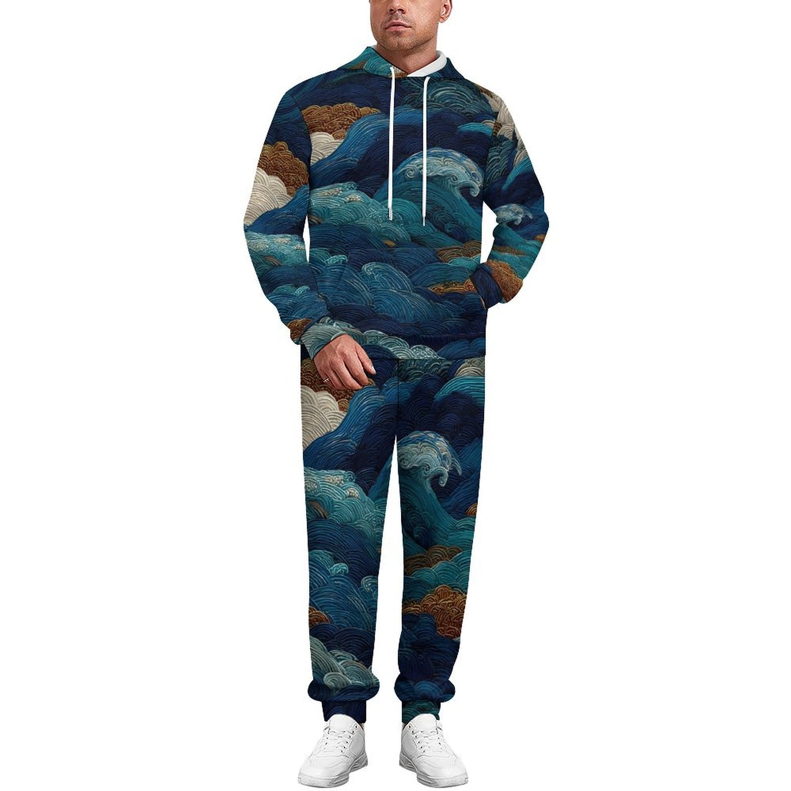 Men's Casual Hoodie Tracksuit Two-Piece Outfit