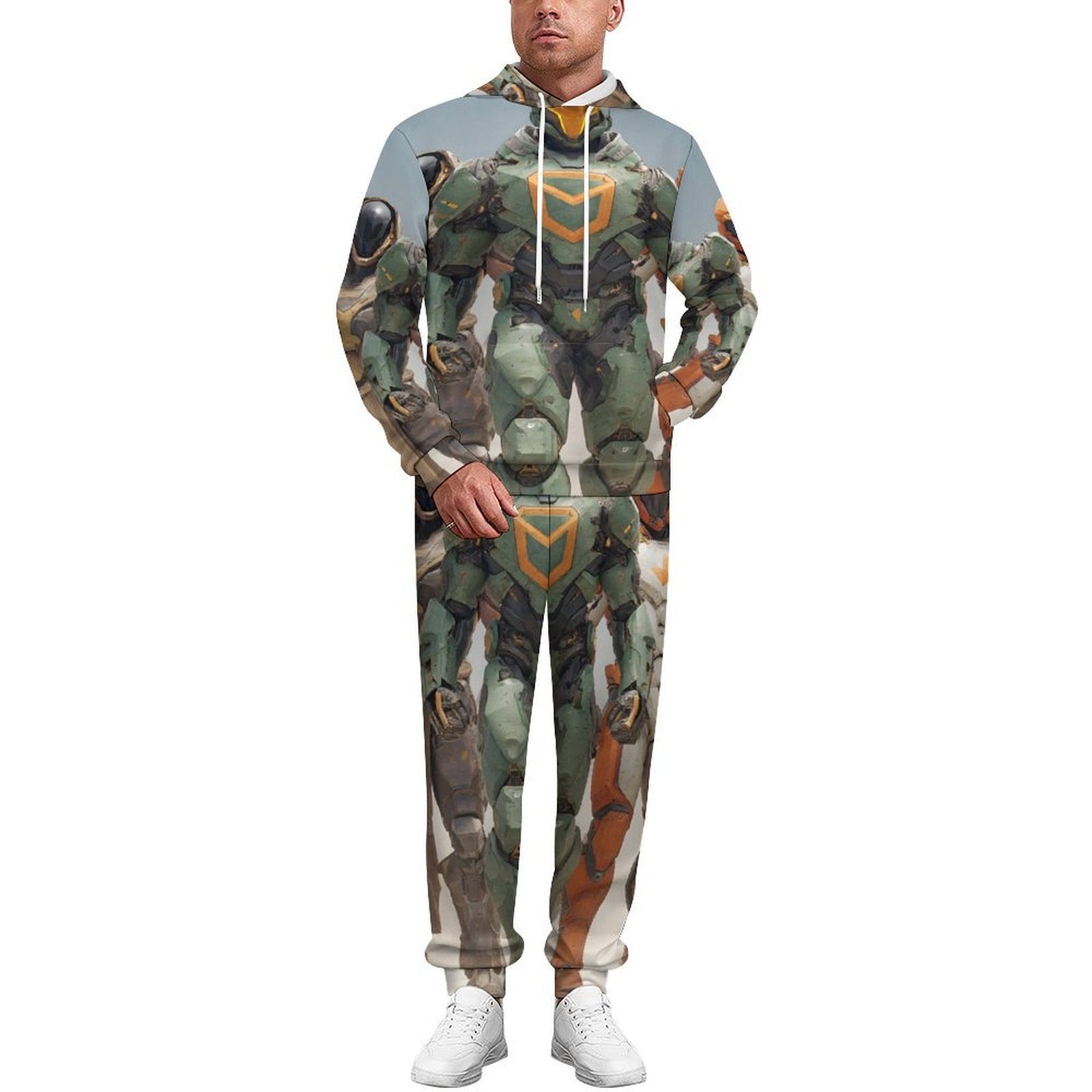 Men's Casual Hoodie Tracksuit Two-Piece Outfit
