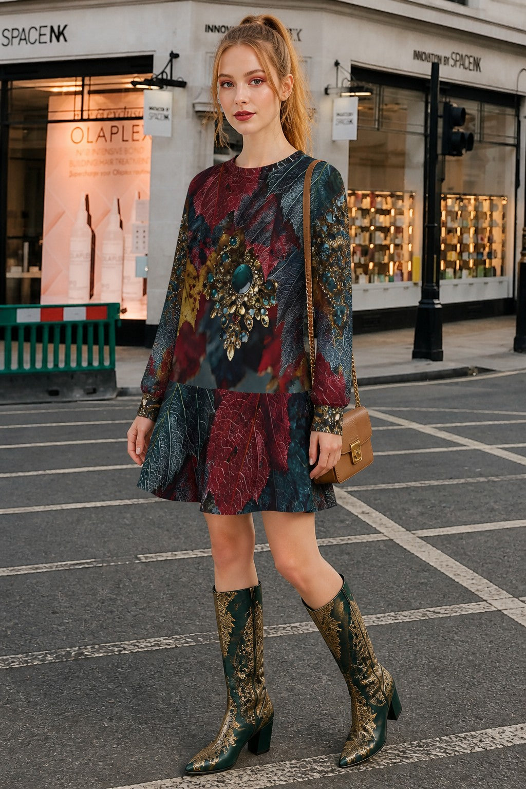 Fall Queen Mini Sweatshirt Dress
