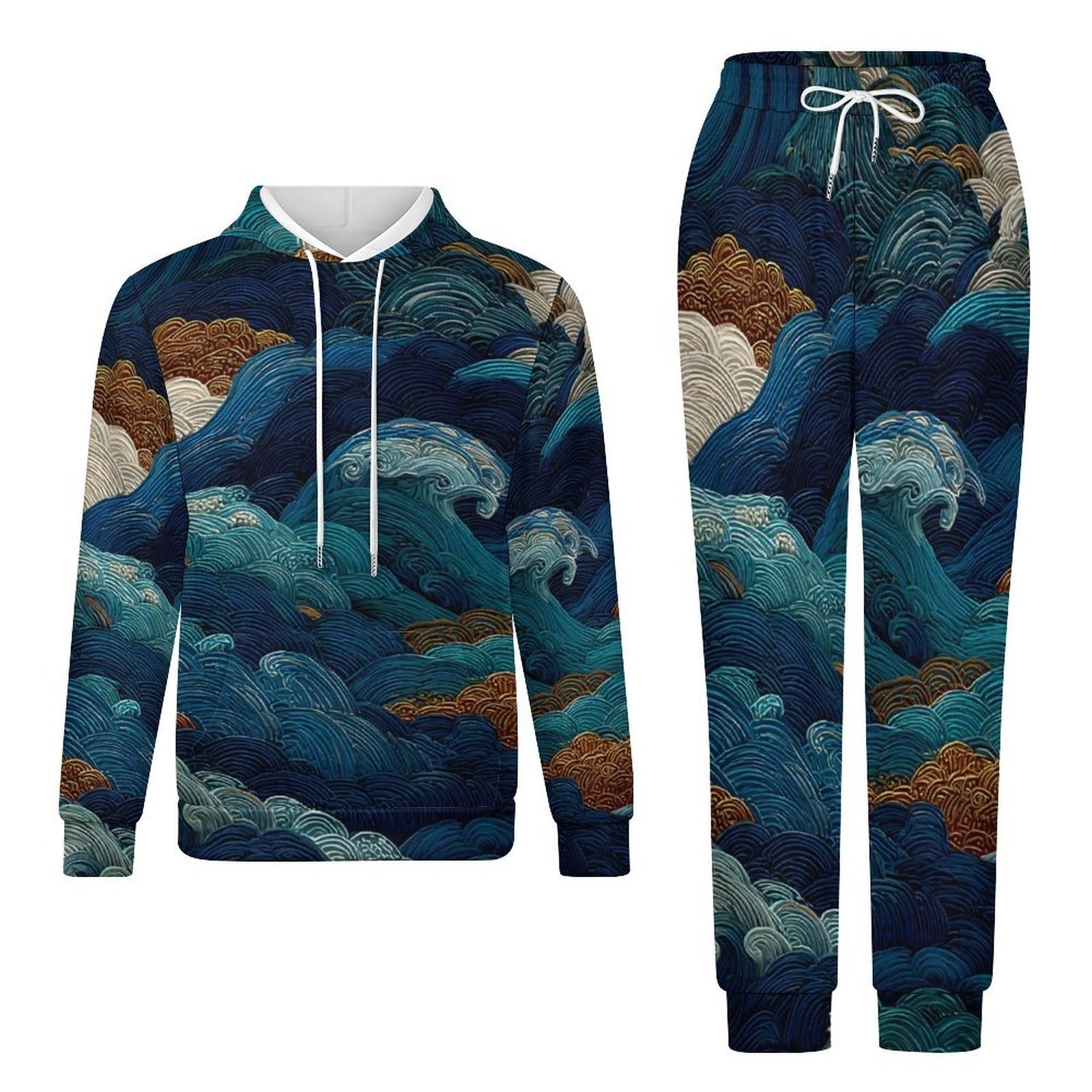 Men's Casual Hoodie Tracksuit Two-Piece Outfit