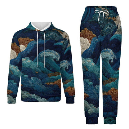 Men's Casual Hoodie Tracksuit Two-Piece Outfit