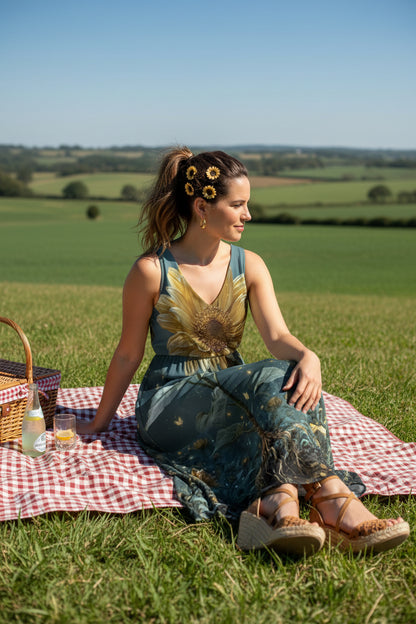 Sunflower Roots: The Grounded Vitality Maxi With Pockets