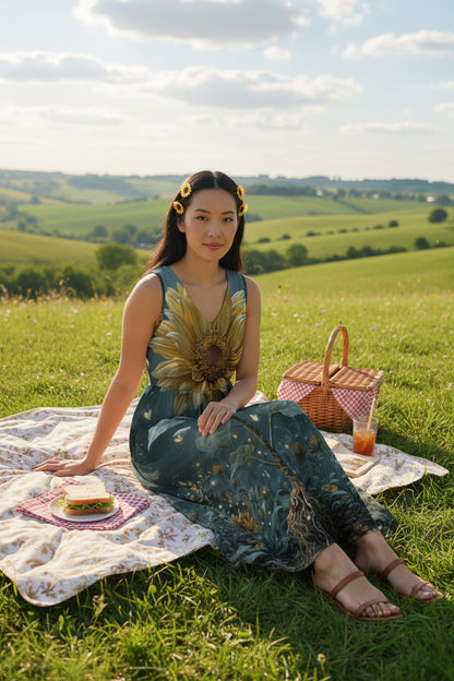 Sunflower Roots: The Grounded Vitality Maxi With Pockets